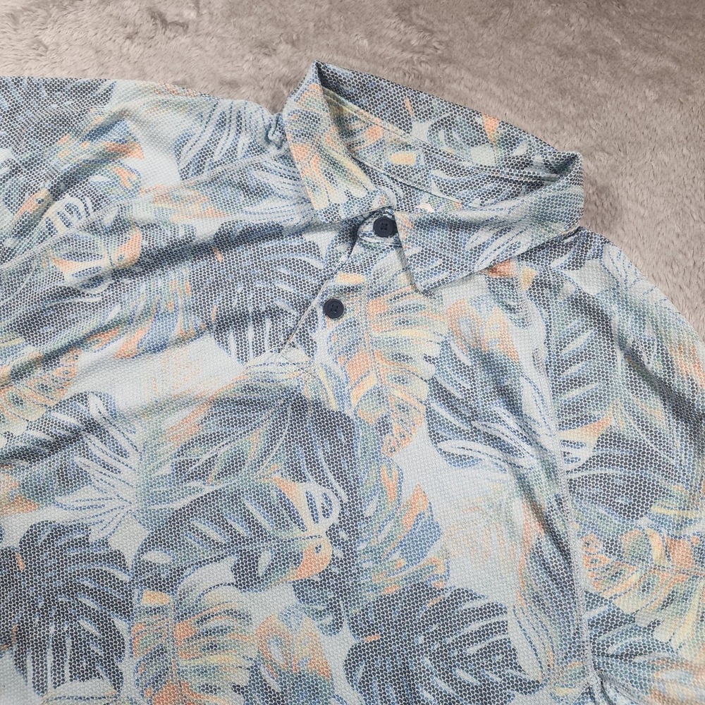 Tommy Bahama IslandZone Polo Shirt Mens Large Multicolor Tropical UPF 30 Beach
